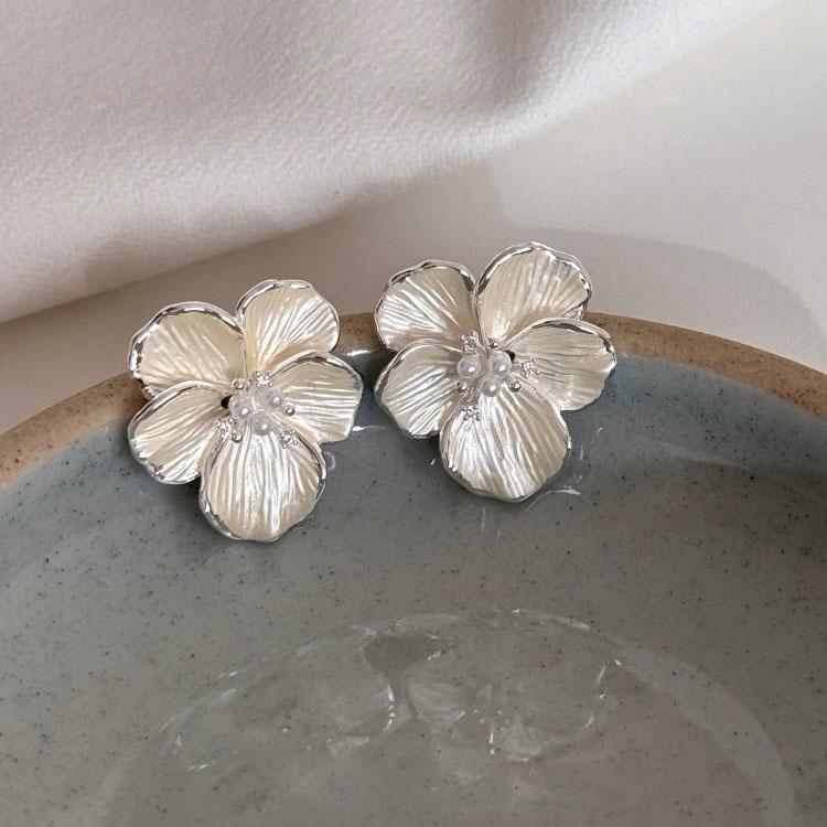 Xiaomi 925 Sterling Silver Vintage Earrings For Women Trendy Simple Sparkling Flower Earring Jewelry Prevent Allergy Party Accessories