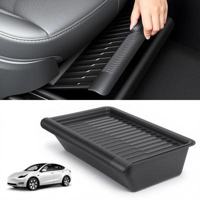 Úložný box pod sedadlem TPE Skrytá přihrádka Push Pull Prostorový box s víkem Pro Tesla Model Y 2020 2021 2022 2023 2024 Juniper 2025-2026