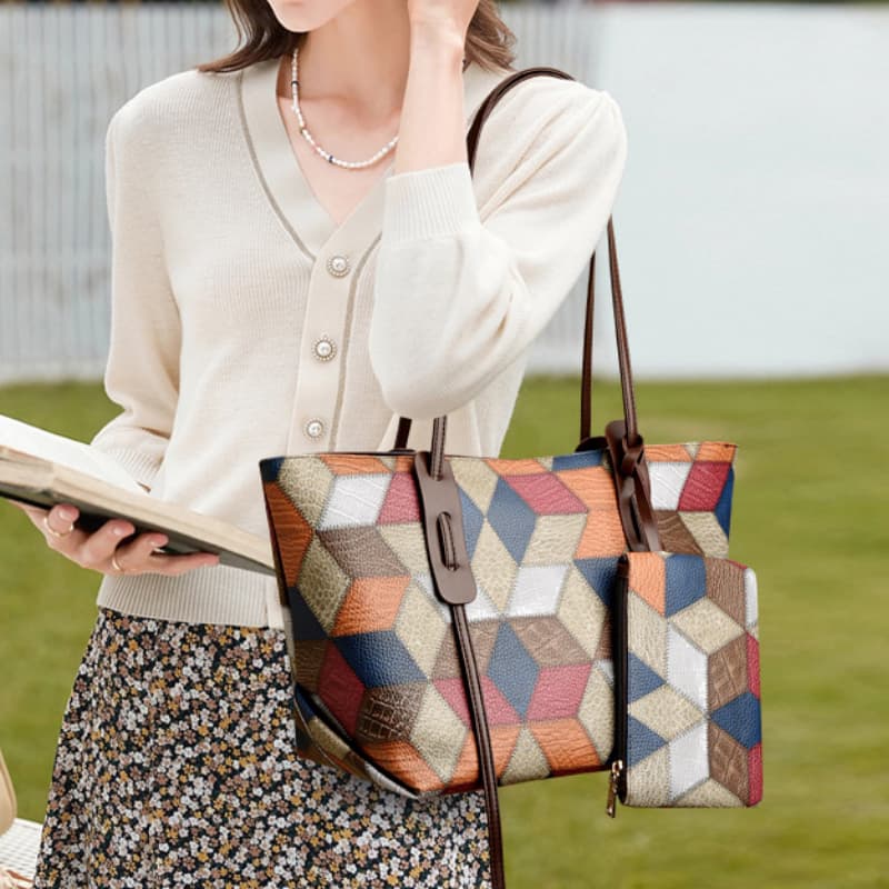 Stylish retro shoulder bag minimalist handbag