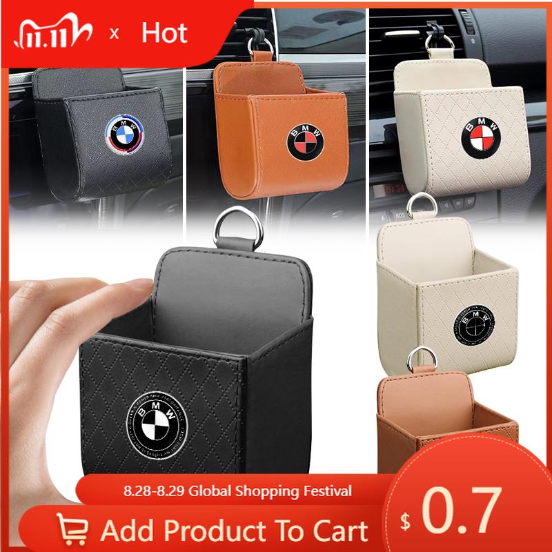 Car Sticker Car Storage Air Outlet Debris Bag Hanging Mobile Phone Holder For BMW 50th E91 E92 E93 E60 F10 F30 E39 E36 E87 X3 X5