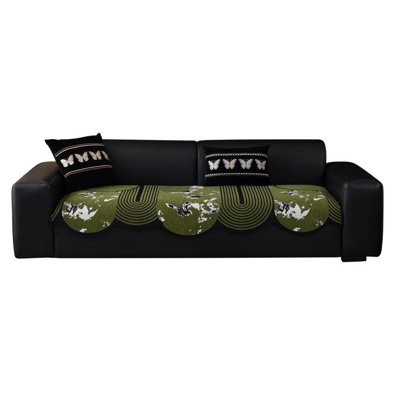 2025 New Four-season Universal Special-shaped Sofa Cushion Chenier Non-slip Straight Row Retro Wind One-piece Sofa Cushion
