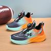 Kids' Gradient Color Rotating Buckle Sneakers Breathable Mesh Non-slip Sports Shoes
