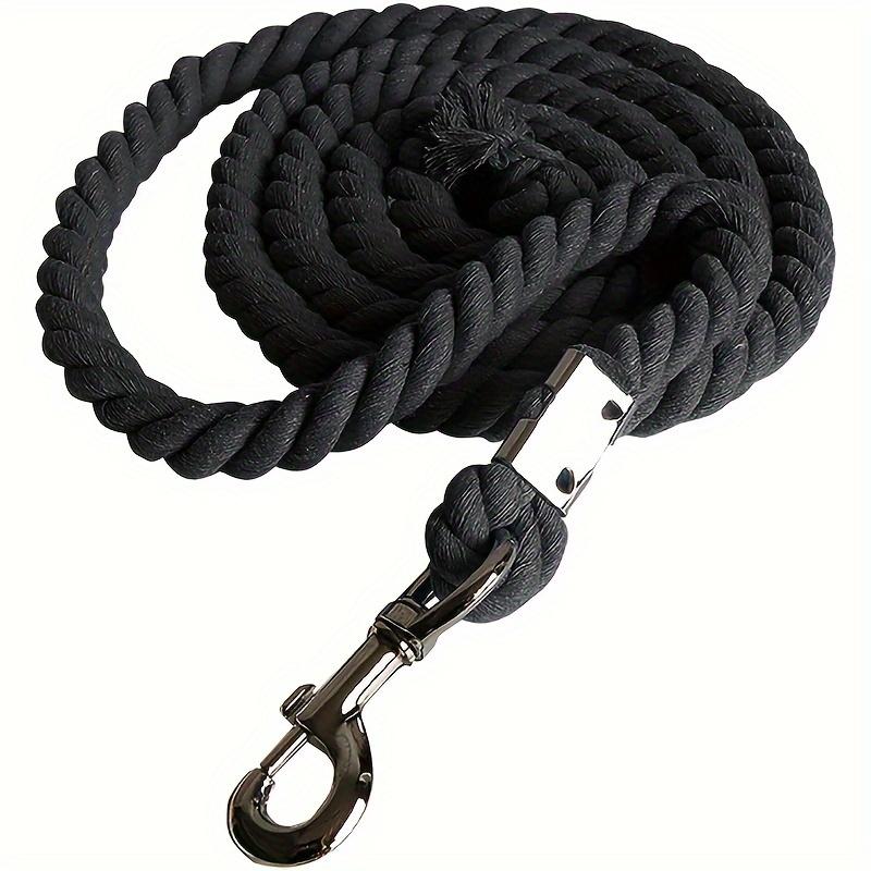 Baisher 118-Inch Heavy-Duty Cotton Lead Rope for Horses - Soft, Non-Electric, Triple-Strand Braided with Alloy Hook - Perfect fo