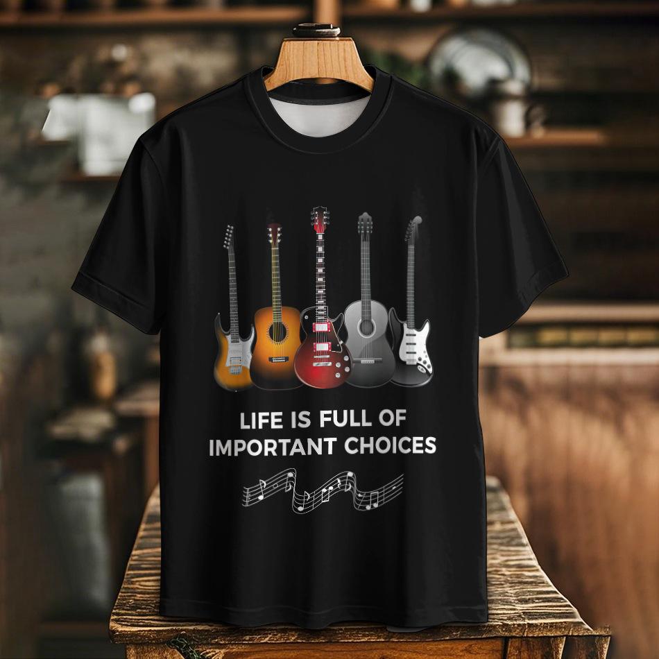 Summer Round Neck 3D Fun Cartoon Patterns Print Top Fashionable Casual Short Sleeved Men's T-shirts