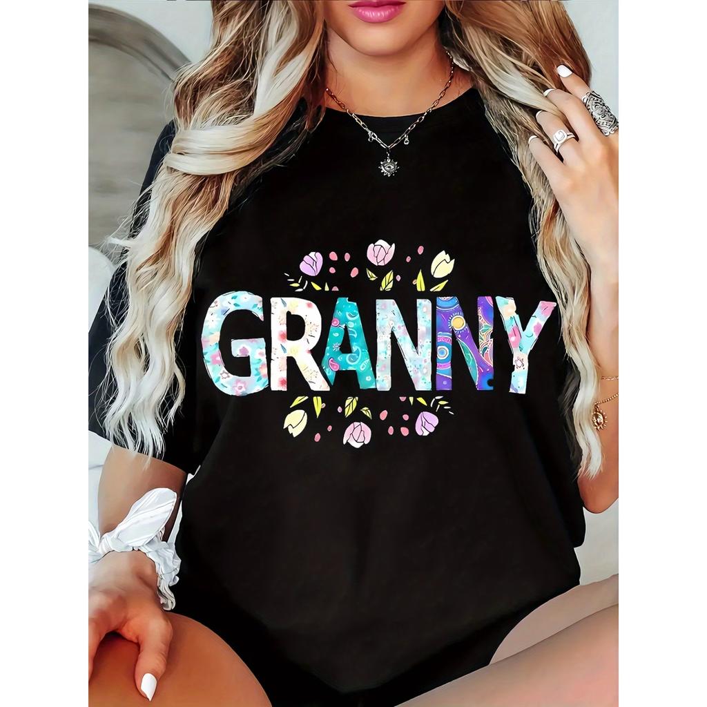 Women's Casual T-Shirt, Round Neck, Short Sleeved, Slightly Elastic Fabric, Regular Style, Comfortable Top for All Seasons Women Clothes T25