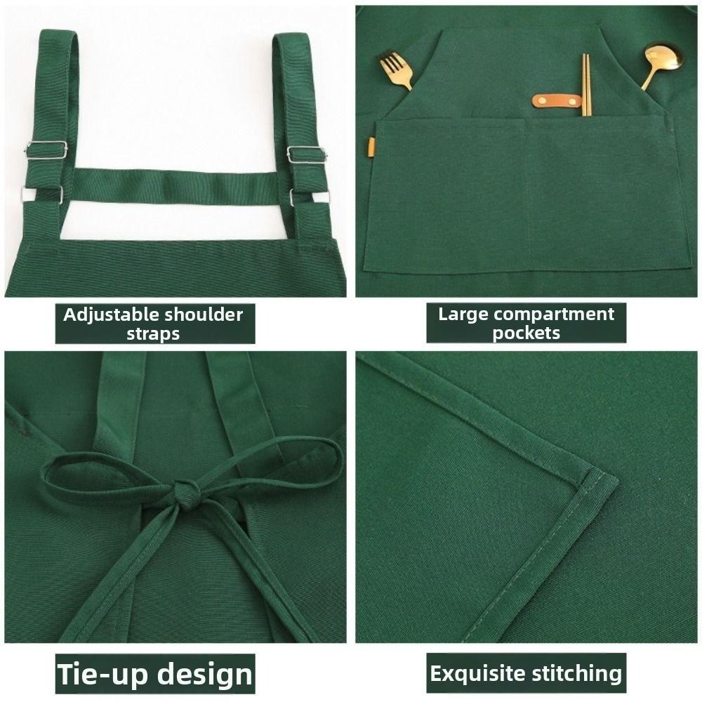 Oil-proof Kitchen Cooking Apron Stain-proof Catering Work Clothes Household