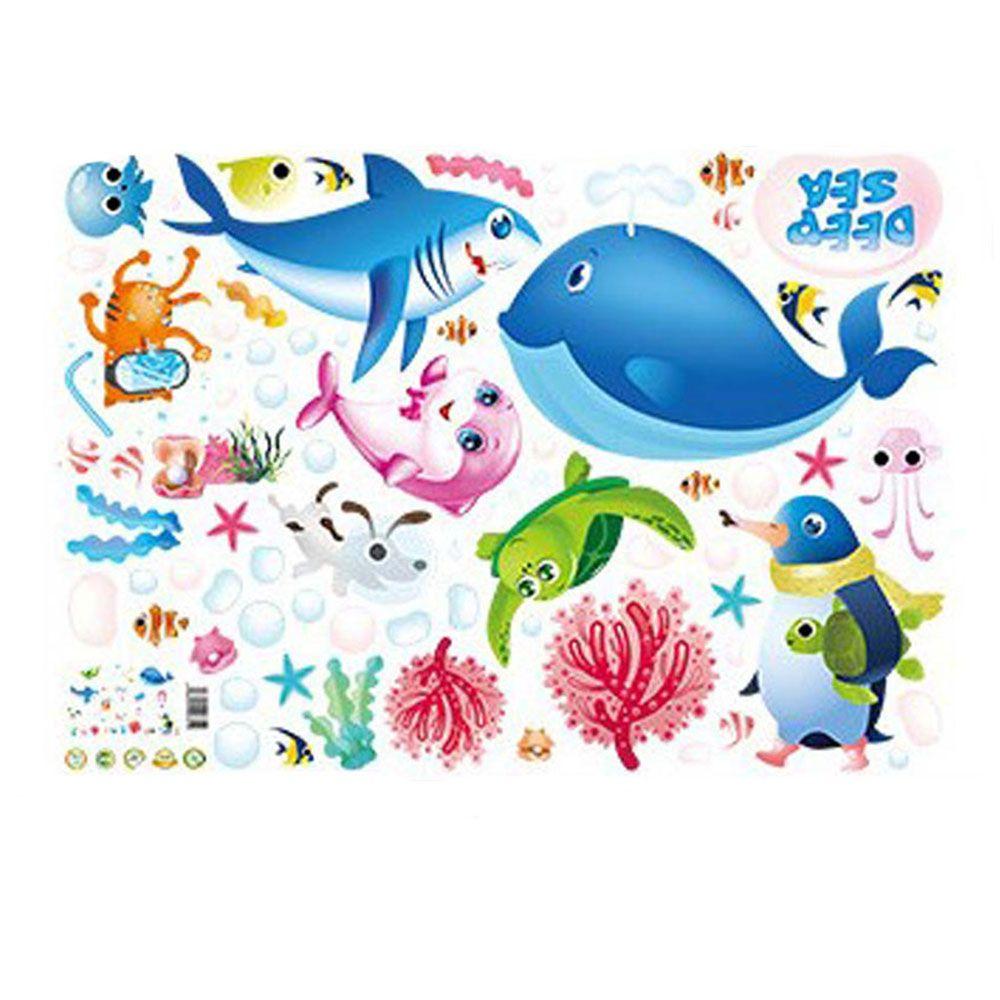Waterproof Kindergarten For Kids Room Ocean Self Adhesive Wall Sticker Wall Decal Home Decoration