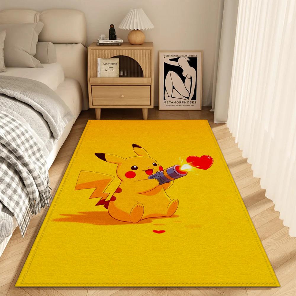 Fashion Entrance Mat Kitchen Carpet Living Room Rugs Decoration P-pikachu Bath Mats Doormat Front Door Balcony Non-slip Pad Rug