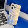 For iPhone 14 Pro Max Case Stylish Flower Pattern Electroplated Anti-Drop Phone Cover