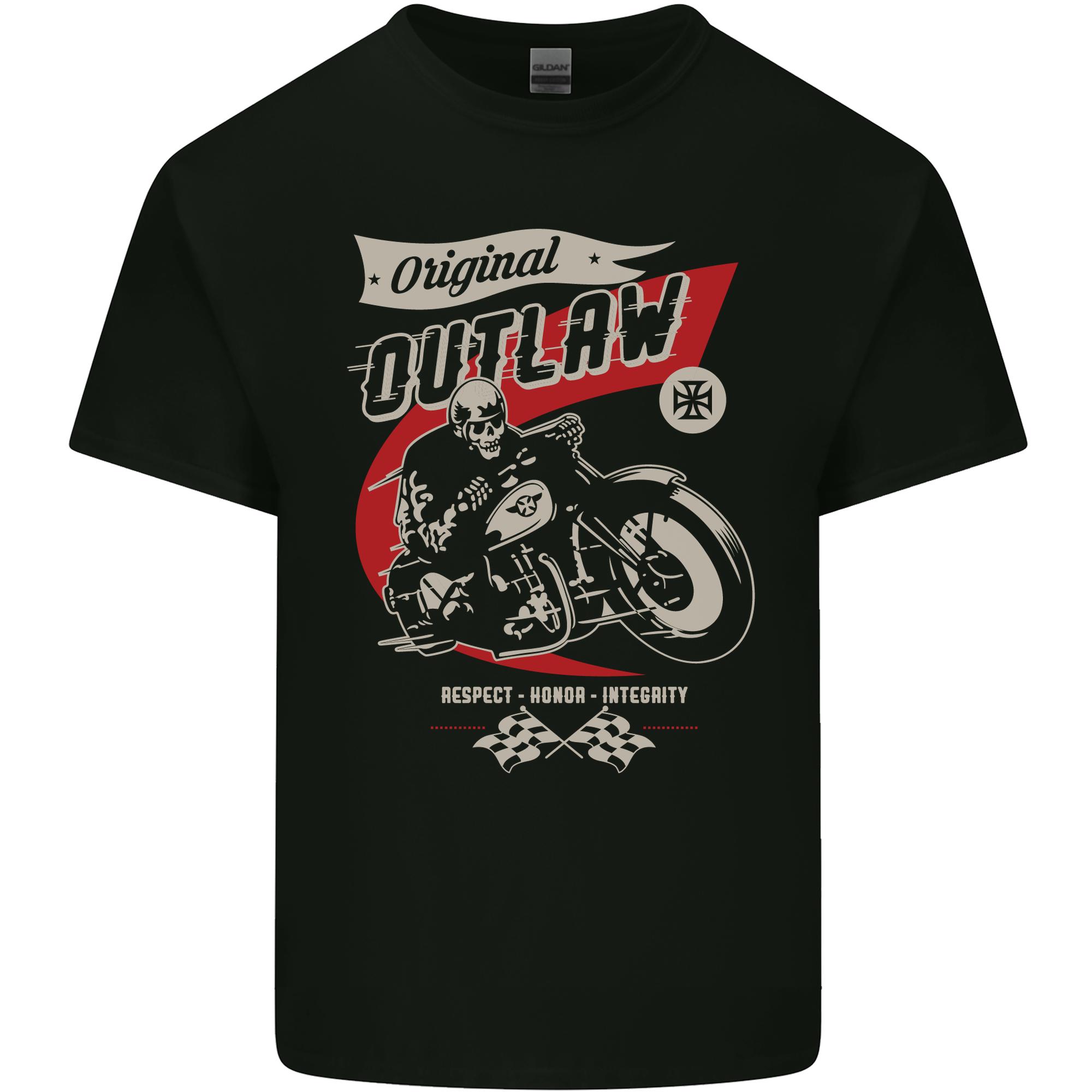 Original Outlaw Motorbike Biker Motorcycle Unisexs Light Cotton TShirt S