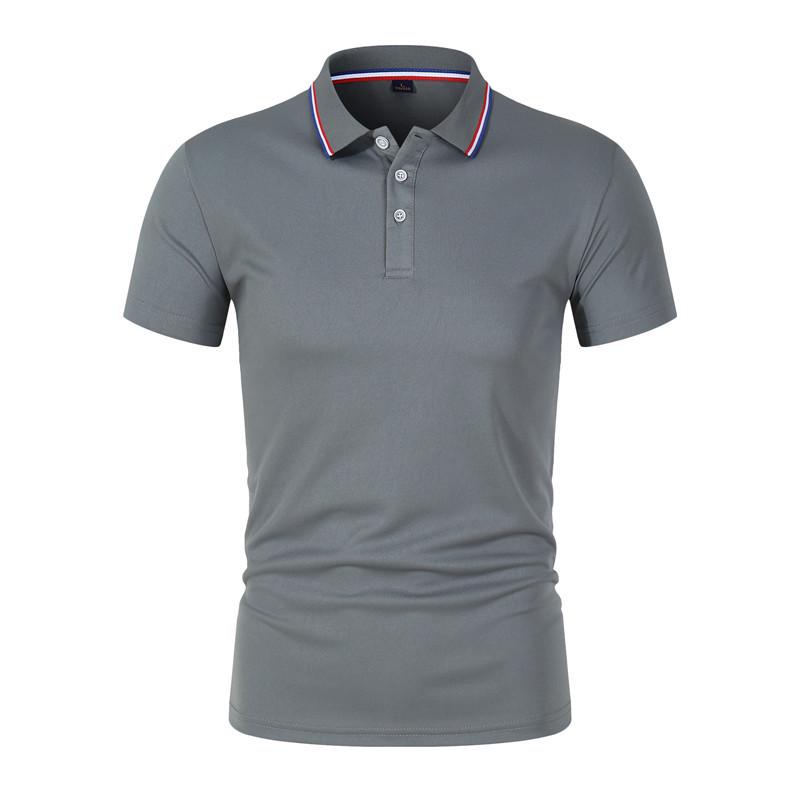 Unisex Anti-Pilling, Colorfast Polo Shirt with Lapel and Short Sleeves, Made from Combed Silk Cotton, Customizable with Logo.