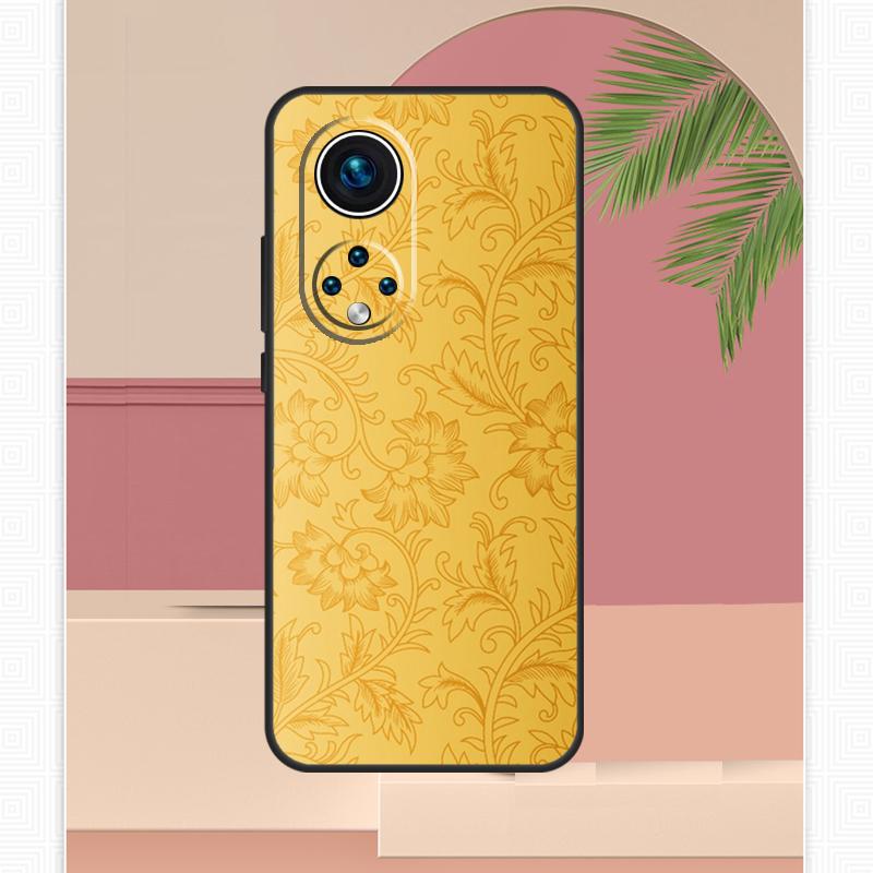 

Gold Floral Pattern Case For Honor Magic 7 Lite 5 6 8 Pro Honor 200 400 X9c X9b X9a X8b X8a X8c 50 70 90 Cover Honor 90 Lite