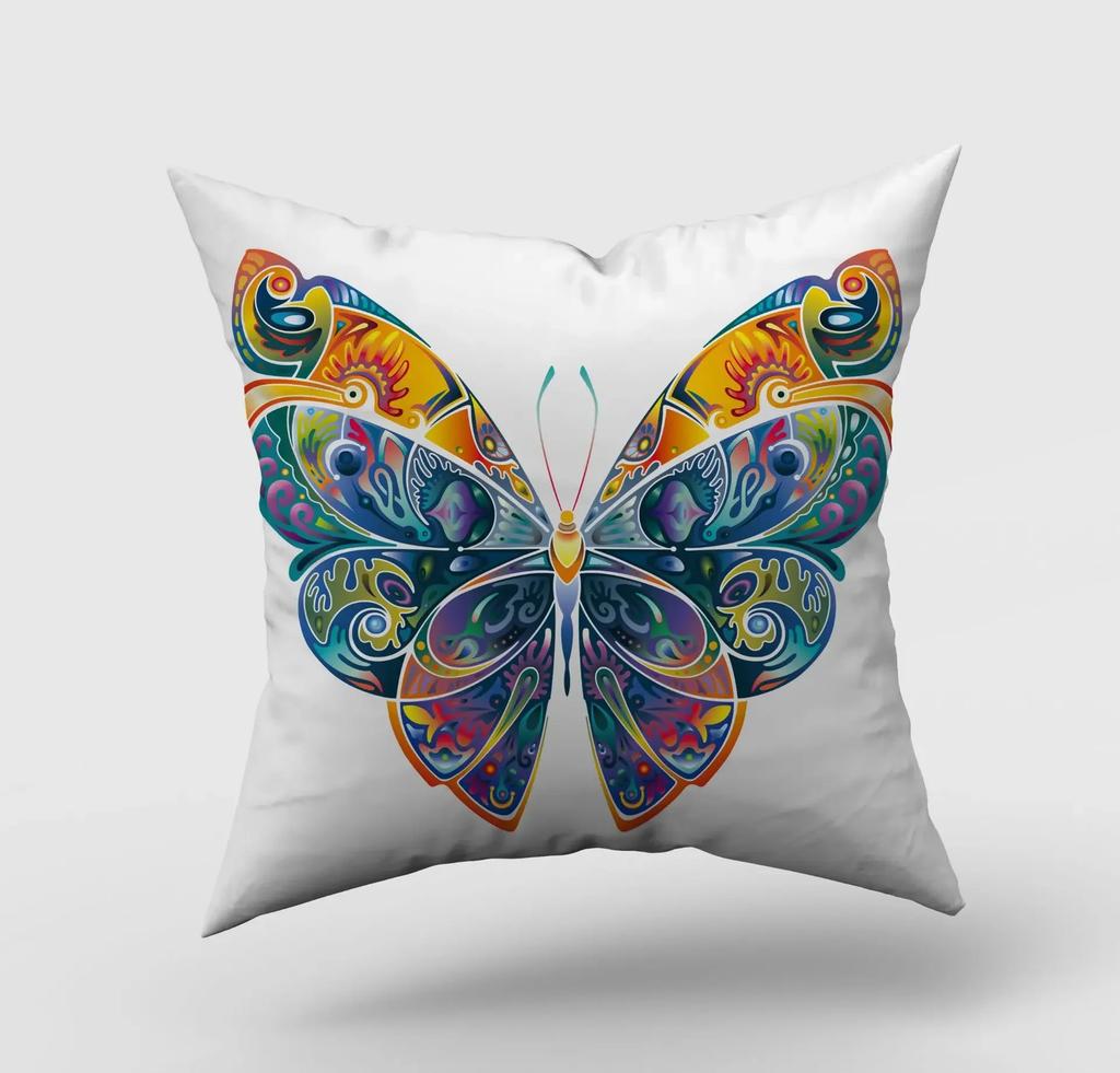 Beautiful Cartoon Butterfly Print Pillowcase Home Living Room Sofa Car  Decorative Pillow Cushion Cover 45*45cm