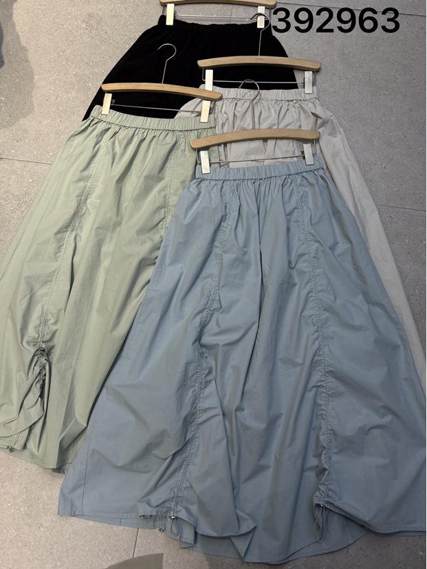 

Юбка миди карго плиссированная на кулиске с высокой посадкой в корейском стиле большого размера One Size синий