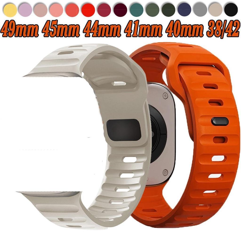 Silicone Strap For Smart Watch Ultra 49mm 8 7 45mm 41mm Sport Bracelet Watch Band for Watch Series SE 6 5 4 3 2 1 40mm 44mm 42mm 38mm