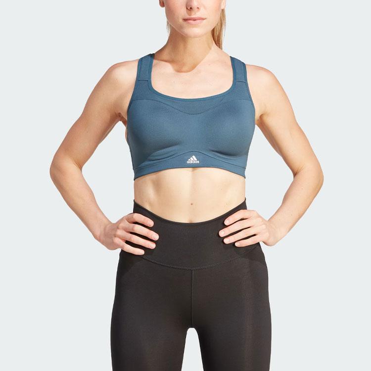 Adidas TLRD Impact High-Support Bra With Three Stripe Logo Quick-Dry High-Intensity Fitness Sports Bra Women underwear Dark-Blue IL2891
