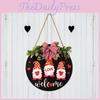 Adorable Mothers Day Love Gnome Door Hanger With Heart Design And Festive Bow