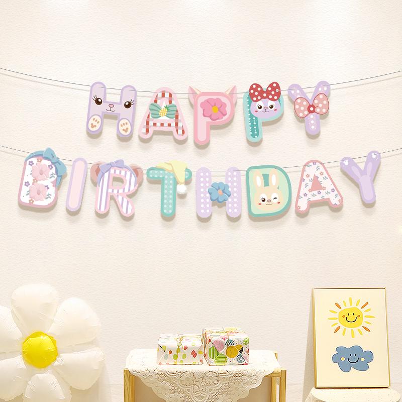 Banner zum ersten Geburtstag des Babys: Kinderwimpelkette für die Kindergarten-Dekoration