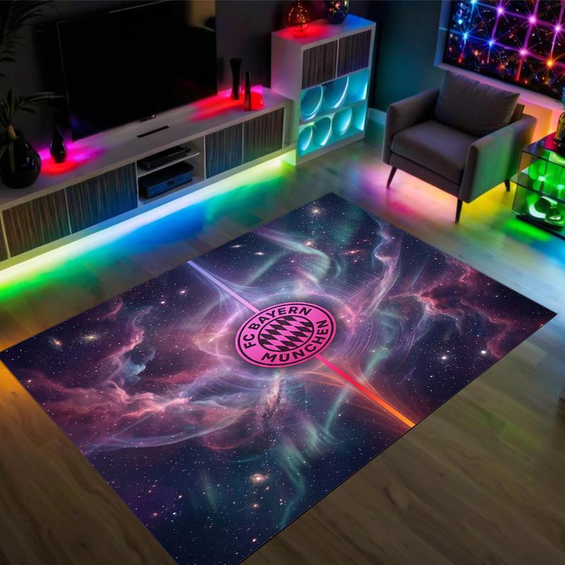 Bayern Munich Design Crystal Velvet Carpet Cozy Non?Slip Printed Rug For Bedroom Living Room Entrance