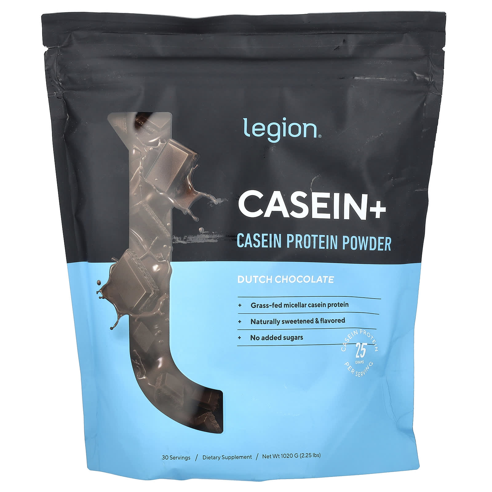 

Legion Athletics, Casein+, Casein Protein Powder, Dutch Chocolate, 2.25 lbs (1,020 g)