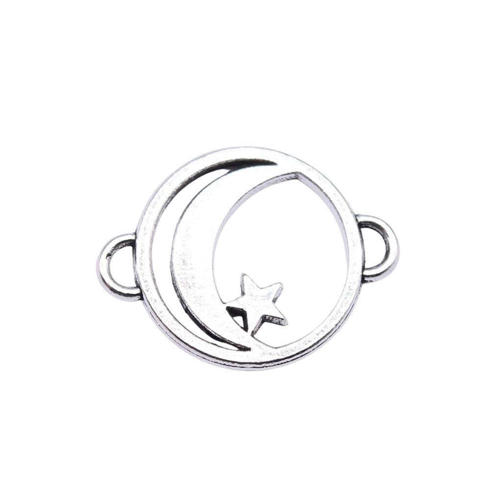 Double Star Connectors Moon For Celestial Themed Bulk Jewelry Findings