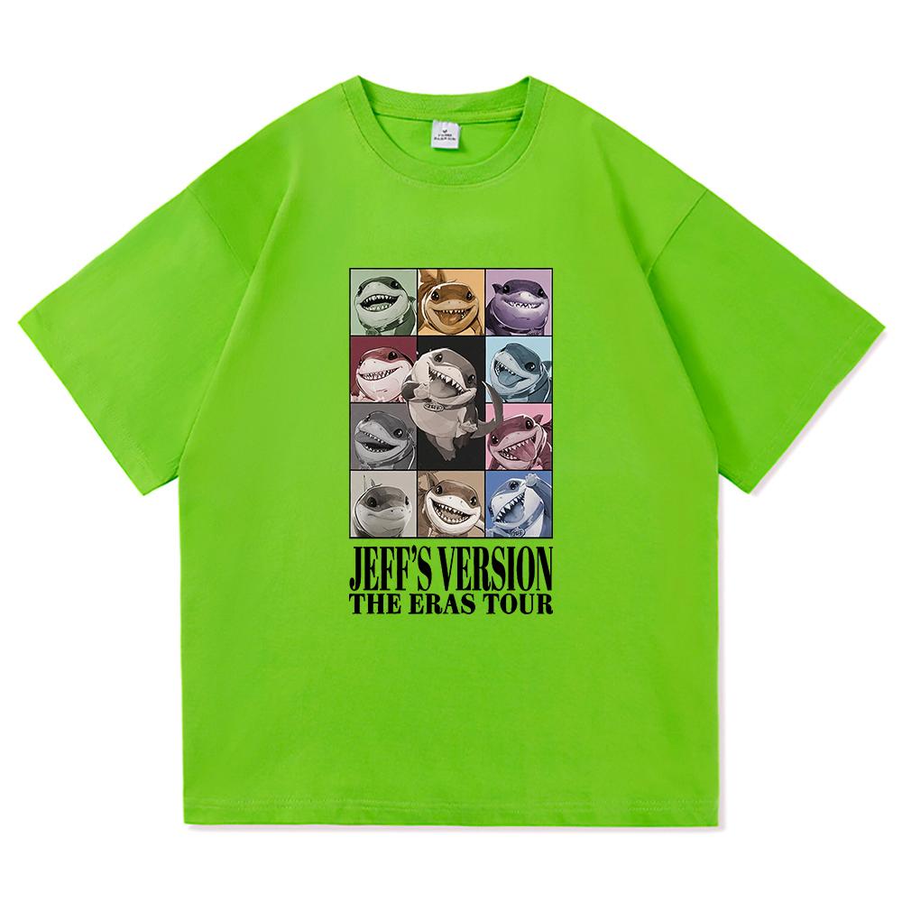 Vintage Jeff The Land Shark The Eras Tour T Shirt Fashion Men Funny Cute Landshark Tshirt Unisex High Quality Cotton Tees Shirts