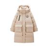 Ledian Women's Hooded Mid-Length Goose Down Puffer Jacket