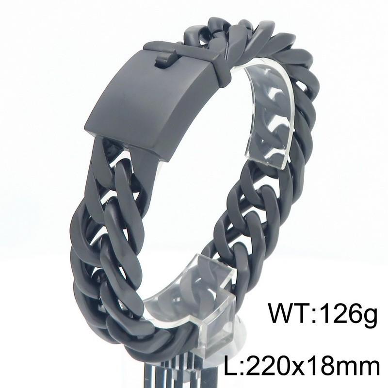 Versatile Fashion Jewelry, European and American Domineering 18mm Double-woven Four-sided Grinding Chain Polished Men's Bracelet 2026