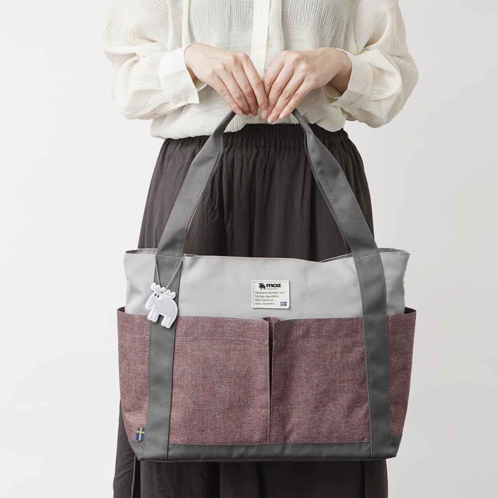 Mozu Tote Bag 14L Gray x Dusty Pink COMBI-ZZEI ZZEI-26