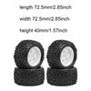 4 Pieces 1/18 RC Car Wheels and Tires Accessories Sturdy High Parts Replacement Part for