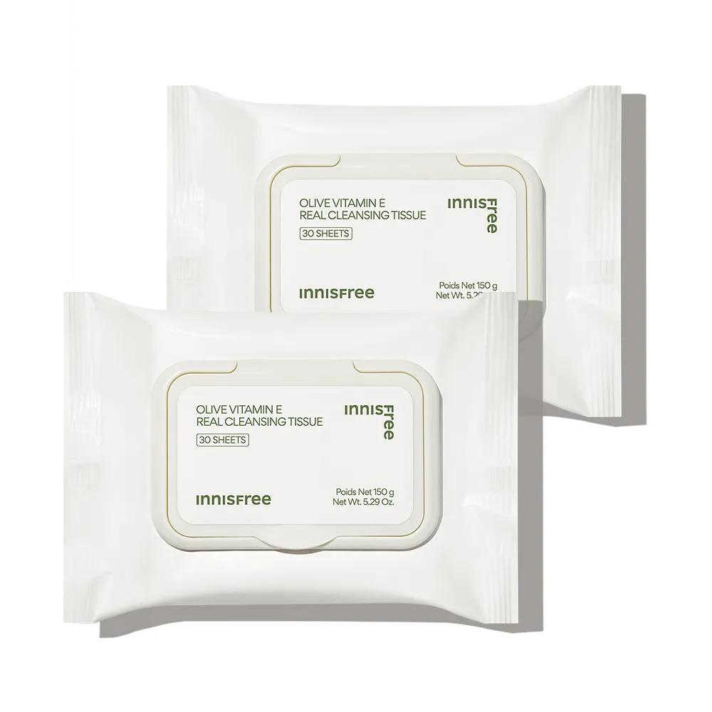 Olive Vitamin E Real Cleansing Tissues 30 Sheets x 2