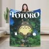 Cartoon Funny Cute T-Totoros Blanket Wool Throw Blankets Bedroom Sofa Printed Ultra-Soft Warm Bedsprea,