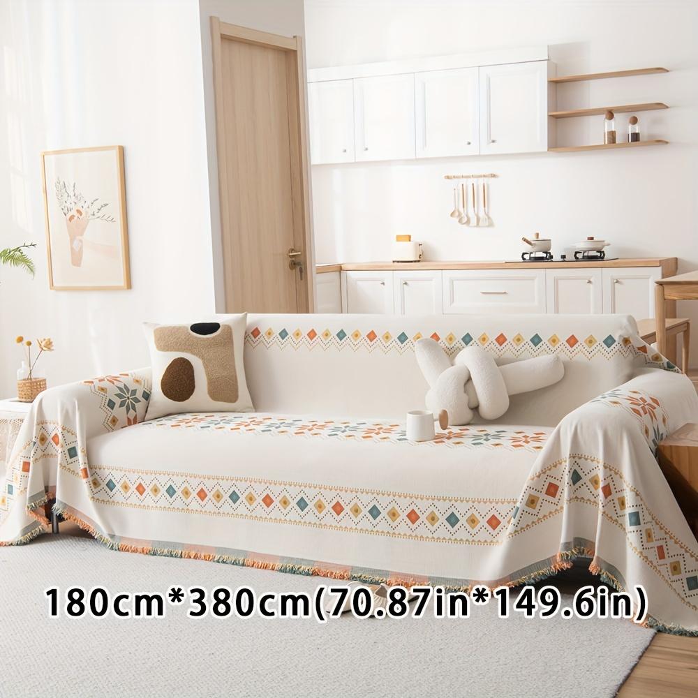 1 buc Pătură de canapea universală groasă din șenilă pentru toate cele patru anotimpuri, Pătură antiderapantă rezistentă la praf pentru acoperirea canapelei, Pătură pentru acoperirea canapelei pentru decorarea casei în camera de zi