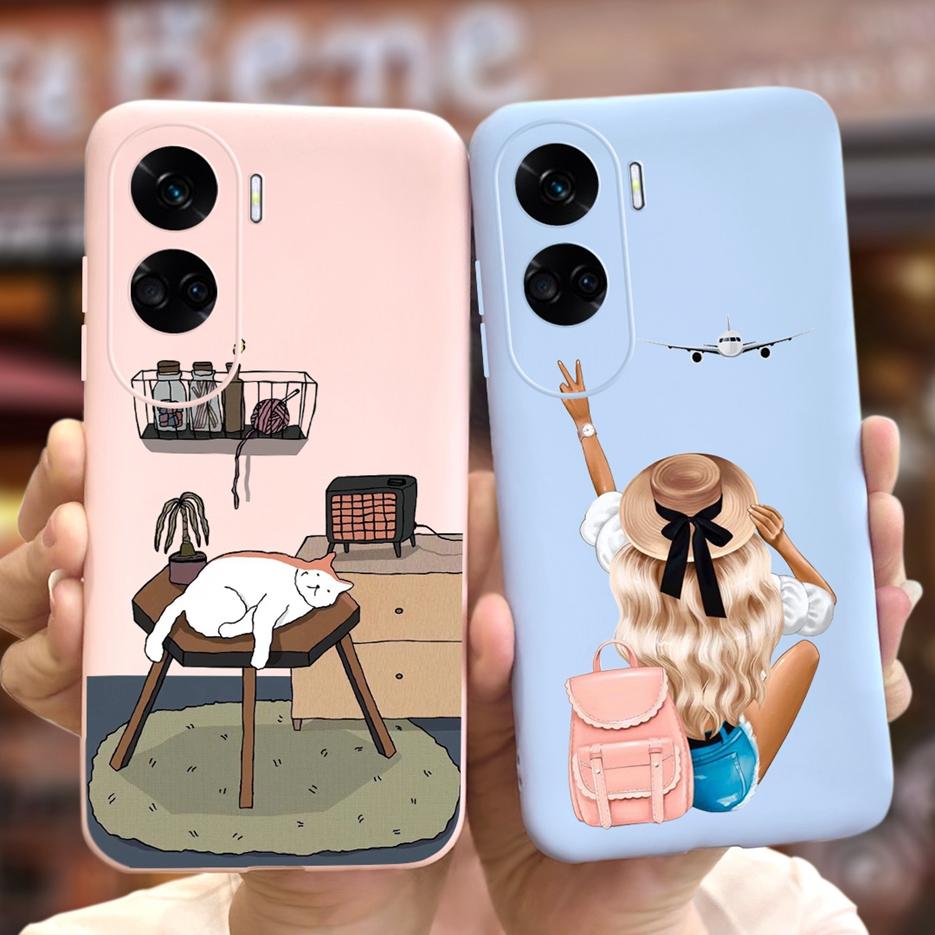 For Honor 90 Lite Case CRT-NX1 Cute Cartoon Cover Shockproof Soft Silicone Phone Case For Honor 90 Pro Honor90 Lite Fundas Coque