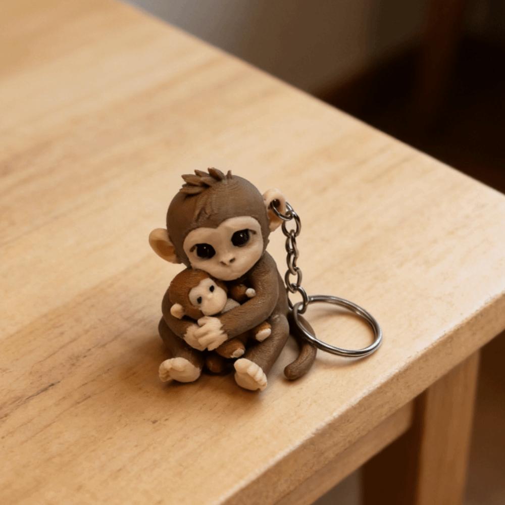 3D Printing Key Chain Pendant Creative Purse Charm Fashion Orangutan Keychain Gift