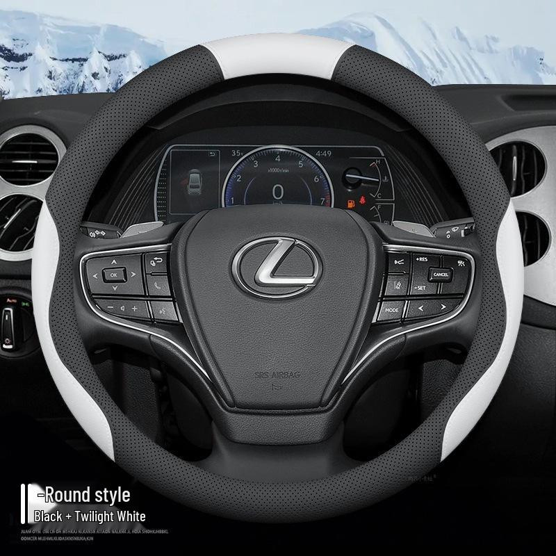 Fits 2016-2025 Lexus RX Genuine Leather Steering Wheel Cover for 300/350h/500h