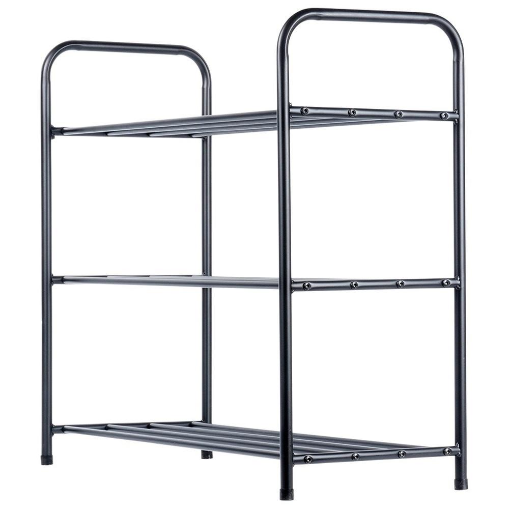 Shelf Shelf Shoes Footwear Cabinet Organizer Stand Metal 3-level Storey
