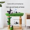 Integrated Cat Tree with Scratching Board & Bed