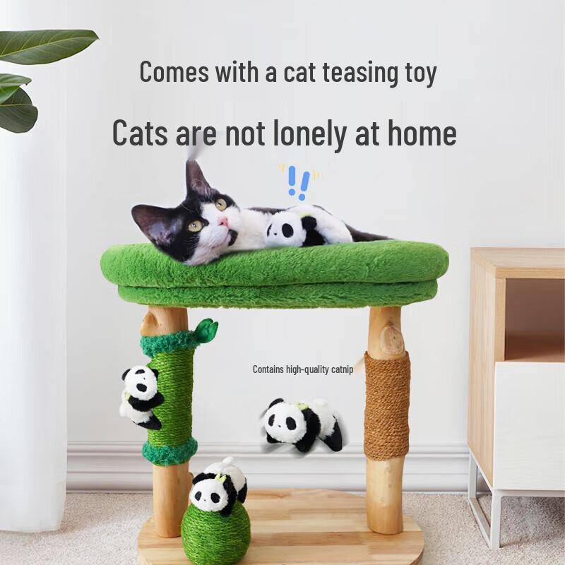 Integrated Cat Tree with Scratching Board & Bed