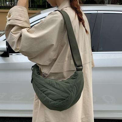 Large Capacity Women's Hobo Bag Solid Color Shoulder Bag Crossbody Bag