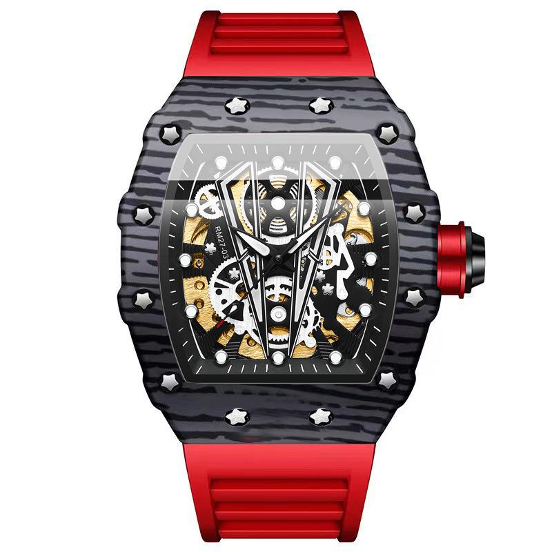 Bingbang Watch Automatic Hollow Mechanical Watch Miller Fashion Men'S Sports Watch.
