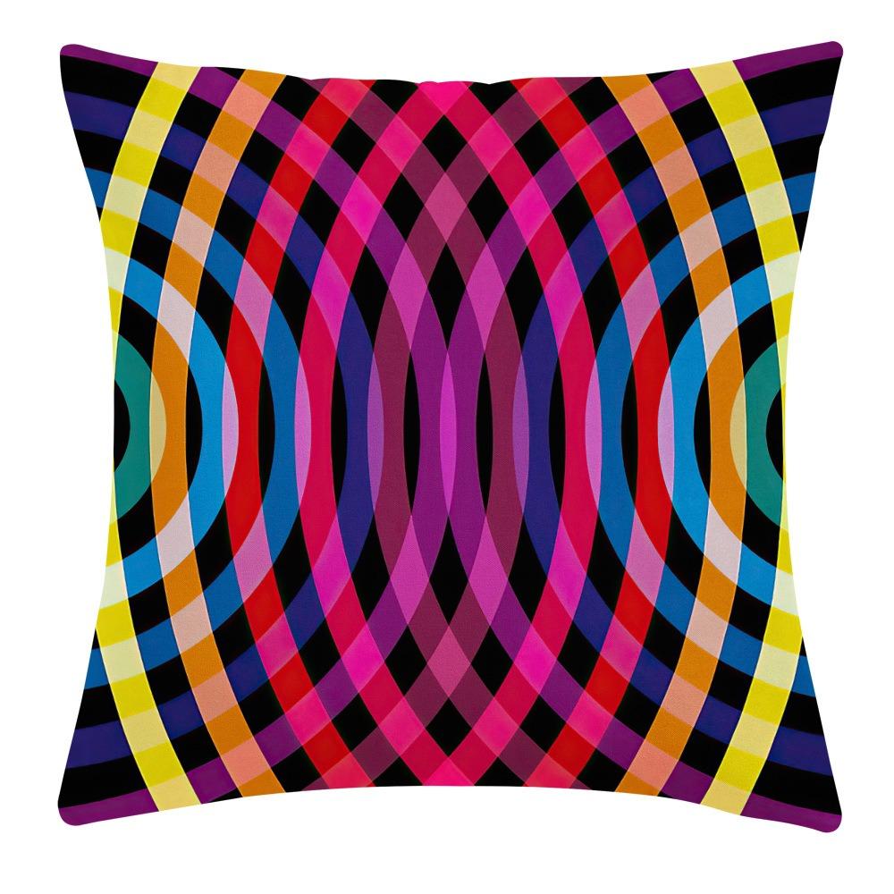 Colorful Geometric Pattern Pillowcase Dormitory Decoration Office Living Room Sofa Home Pillowcase