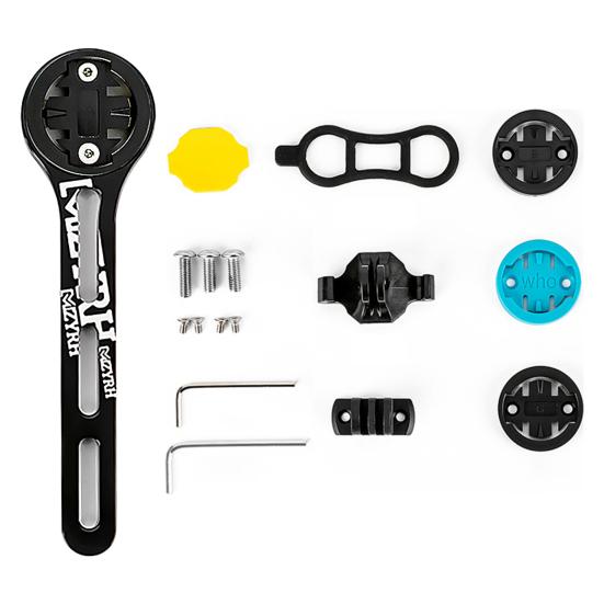 

1 комплект крепления спидометра для велосипеда, интегрированный кронштейн для велосипедного компьютера из высокопрочного алюминиевого сплава, устойчивого к царапинам, для Bryton/для Garmin/для Wahoo чёрный