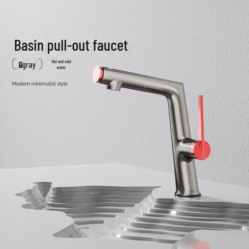 Fadiruis Gunmetal Pull-Out Kitchen Faucet