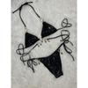 New 2026 Luxury Rhinestones String Bikinis Set Women Summer Beach 2 Piece Swimsuit Female Triangle Swinwears