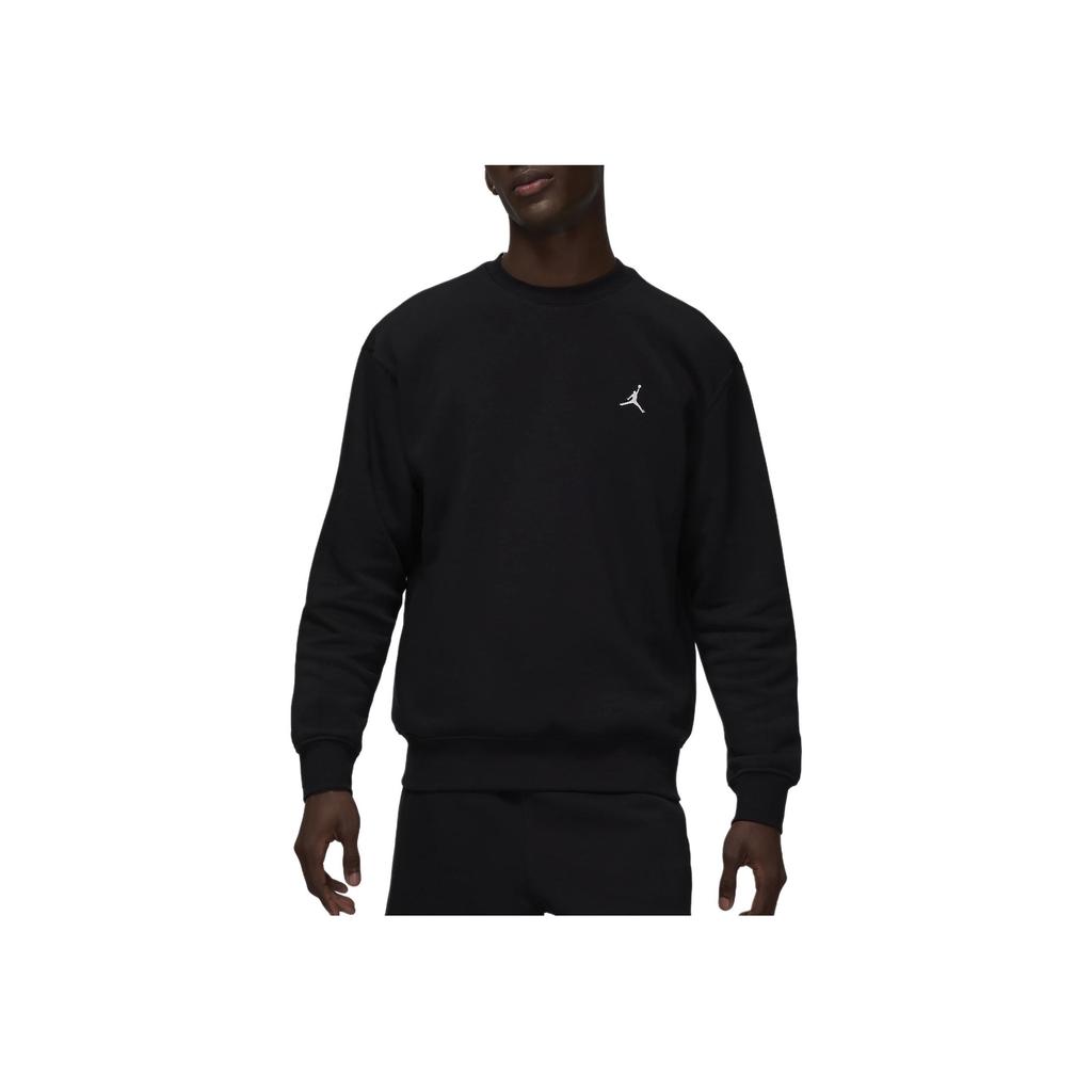 Jordan Brooklyn Fleece Solid Color Crewneck Sports Comfortable Soft Sweatshirt Men sweatshirt Black FV7293-010