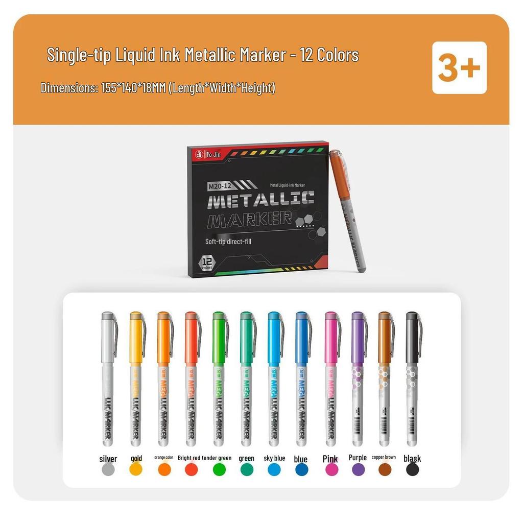 Jinzhi Liquid Acrylic Marker Pen - Soft Tip, Opaque, Large Capacity, Stackable Colors
