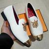 Fashion fashion men party and wedding handmade loafers velvet shoes with gold buckle men dress shoe b25
