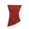Irregular Slit Padded Bandeau Summer Top with Ruched Waist