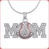 Popular Summer Sports Hobby MOM Softball Pendant Necklace